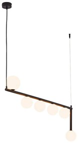 Jupiter 1927 - Luster na lanku TAIDA 6xG9/40W/230V čierna