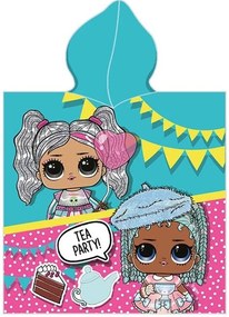 Dievčenské pončo - osuška s kapucňou L.O.L. Surprise - motív Happy Day - 100% bavlna s gramážou 300 g/m² - 50 x 110 cm