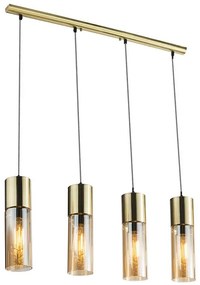 GLOBO 21000-4HM - Luster na lanku ANNIKA 4xE27/25W/230V mosadz