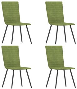 Jedálenské stoličky 4 ks, zelené, zamat 287807