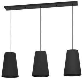 Eglo 390133 - Luster na lanku PETROSA 3xE27/40W/230V čierna