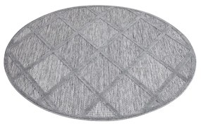 Dekorstudio Okrúhly terasový koberec SANTORINI - 457 antracitový Priemer koberca: 160cm