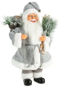 VIANOČNÁ FIGÚRKA SANTA 40 CM STRIEBORNÁ