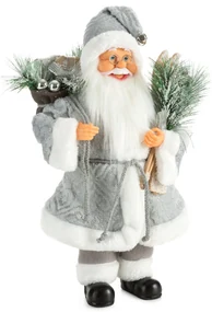 VIANOČNÁ FIGÚRKA SANTA 40 CM STRIEBORNÁ