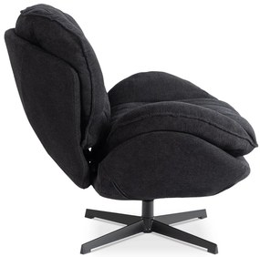 Relaxačné otočné kreslo DALILA čierne