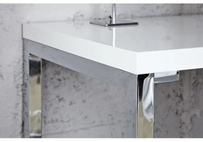 PC - stolík 20999 120x60cm Biely vysoký lesk  - Komfort-nábytok