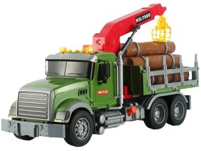 LEAN TOYS Nákladné auto so žeriavom na prepravu dreva