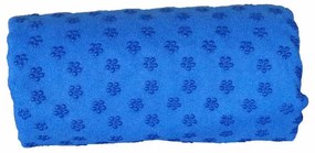 Protišmykový uterák na jogu s prenosnou taškou navyše- modrý