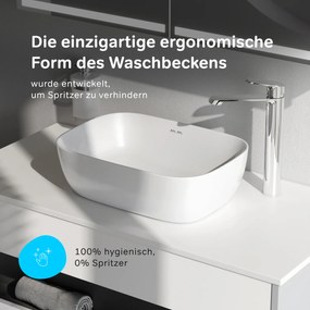 Pultové umývadlo 45 AM.PM Func MFAWCC10450WG biele lesklé