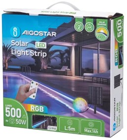 Aigostar - LED RGB Stmievateľný solárny pásik LED/5W/3,2V 5+2m IP65 + DO