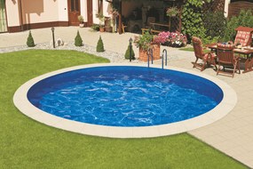 Zapustený kruhový bazén IBIZA s kovovou stenou - 4,60 x 1,20 m
