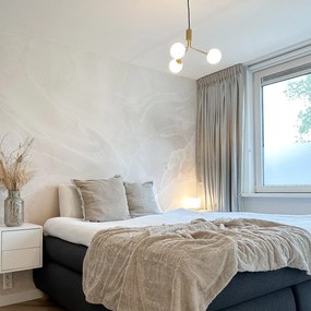 Závesné svietidlo v štýle Art Deco zlaté s opálovým sklom 3-svetlo - Coby