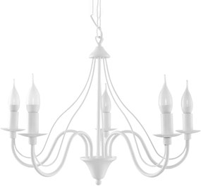 Luster Minerwa 5, biele telo svietidla