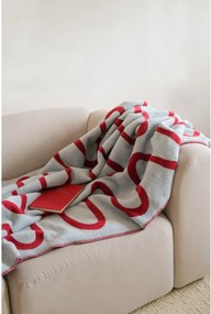 Červená deka 150x200 cm Swirl – noo.ma