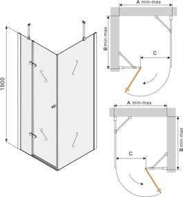 Sprchovací kút maxmax ROMA 70x70 cm