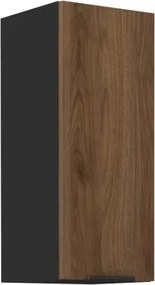 Horná kuchynská skrinka Monza, 30 cm, orech/čierna%