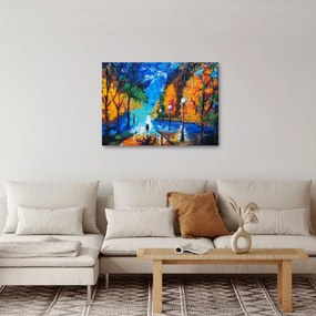 Obraz - Milenci, Pointilizmus (70x50 cm)