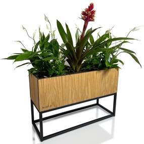 Dekorstudio Moderný kvetináč LOFT FIORINO dub 62x22x40cm