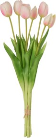 Kytica 7ks svetlo ružových realistických tulipánov Tulips - 45cm