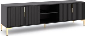 TV stolík Flinn 165 cm čierny/zlatý