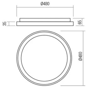 Redo 01-2668 - LED Stmievateľné stropné svietidlo LED/40W/230V pr. 48 cm čierna