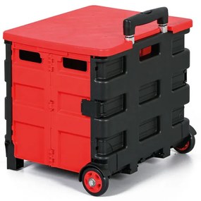 Skladací nákupný vozík 30L, nosnosť 30 kg, 2 pevné kolieska