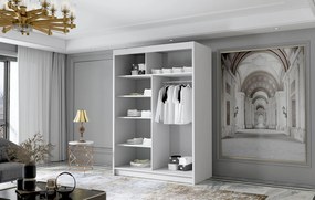 Šatníková skriňa MILINA - 120 cm, čierna