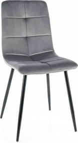 SI Ivo Velvet stolička sivý