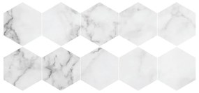 Sada 10 samolepiek na podlahu Ambiance Hexagon