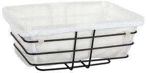 Verk 27210 Košík kovový s odnímateľnou podšívkou 24 x 17 x 10 cm, biela