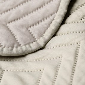 Prešívaný prehoz na posteľ SOFTA 200x220 béžovo-krémový