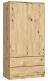 Šatníková skriňa Star 90 cm dub artisan