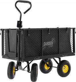 Garden Line XL DVOJFUNKČNÝ ZÁHRADNÝ VOZÍK – ČIERNY S PLACHTOU