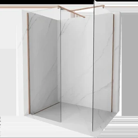 Mexen Kioto sprchová stěna Walk-in 160 x 90 cm, transparentní, růžové zlato - 800-160-202-60-00-090