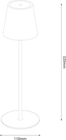 Stolná lampa Toscana, 1x čierne PVC tienidlo, b