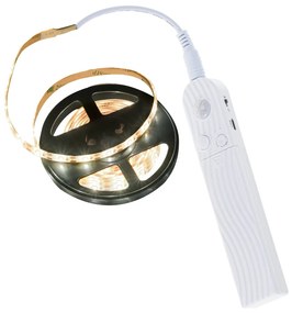 Detektor pohybu LED pásik 2M teplá biela napájaný batériou USB