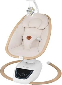 Lionelo - Detská hojdačka s melódiou OLIVIA Beige Natural + diaľkové ovládanie