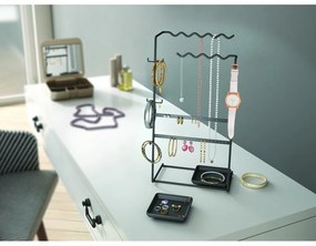 Čierny organizér na šperky Metaltex My Jewels