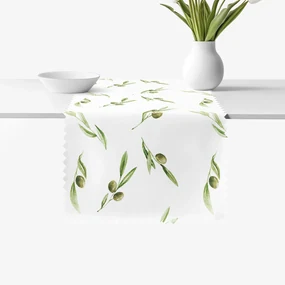 Goldea behúň na stôl teflónový - olivy 50x120 cm