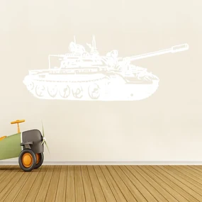 Sablio Samolepka na stenu: Tank - 60x24 cm