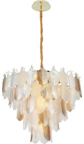 MAXLIGHT P0418 - Luster na reťazi ARWENA 15xE14/40W/230V pr. 80 cm zlatá