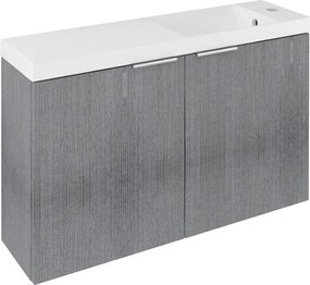 Sapho Sapho, LATUS X umývadlová skrinka 78,8x50x22cm, dub strieborný, LT110-SET03