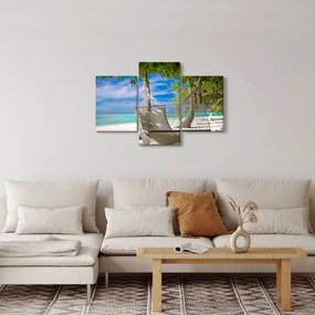 Obraz - Hojdacia sieť na pláži (90x60 cm)