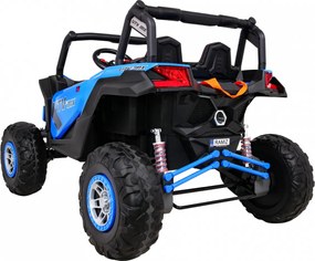 Ramiz Detská batériová bugina UTV-MX Modrá + pohon 4x4 + diaľkové ovládanie + LED audio + úložný priestor + EVA + pomalý štart