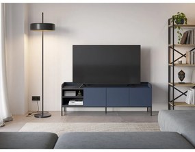 Modrý TV stolík 160x55x42 cm Adara – Marckeric