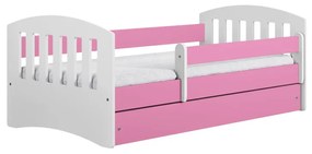 Kocot kids Detská posteľ Classic I ružová, varianta 80x140, bez šuplíků, bez matrace