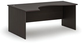 Ergonomický kancelársky pracovný stôl PRIMO WOOD, 1800 x 1200 mm, ľavý, wenge