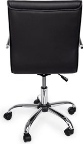 Čierna kancelárska stolička z imitácie kože Perth – Yes Everyday