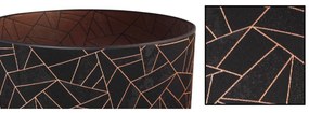 Závesné svietidlo Werona 6, 1x čierne textilné tienidlo so vzorom, (fi 45cm), c