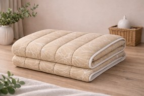 INTERMEDIC SK Celoročný paplón z mikrovlákna Béžový kvet 140x200 cm